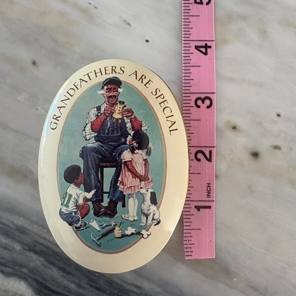 Vintage‎ Avon 1983 Grandfather's Are Special Collectible Oval Soap Tins 3.5 In